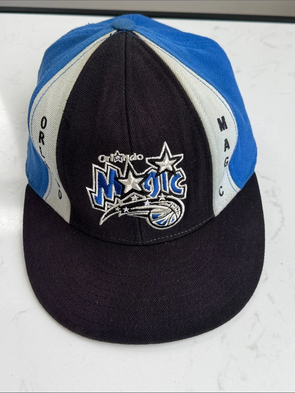 Reebok Orlando Magic Fitted Hat 7 5/8 Retro 8-Panel Wool NBA Cap Blockhead